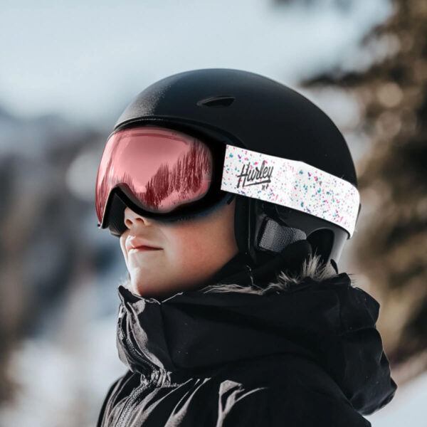 Hurley Soar Youth Winter Goggles - Pink Splatter - Image 2