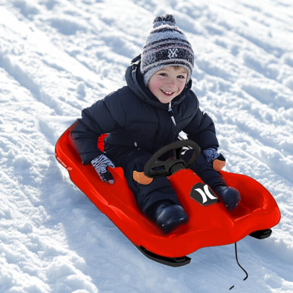 Hurley Kids Steerable Snow Sled - Red - Image 2