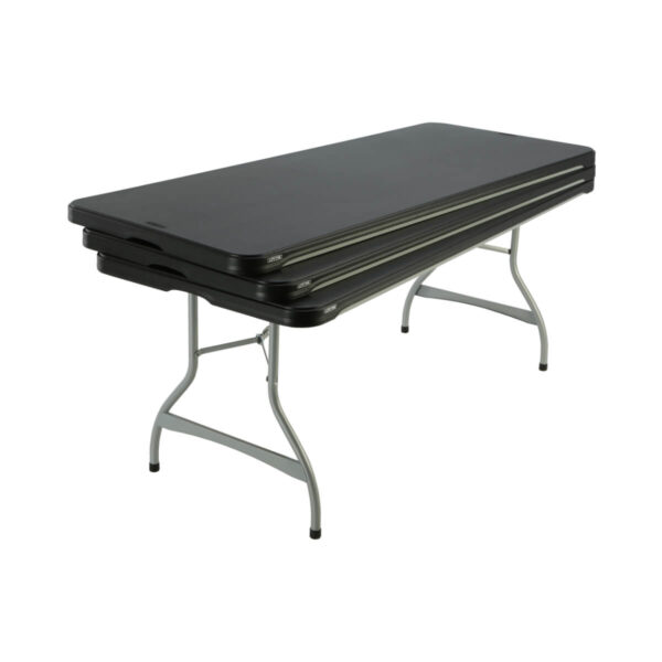 LIFETIME Premium Commercial 6 Foot Foldable Table, Black - Image 4