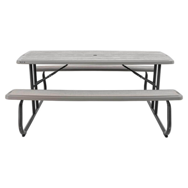 LIFETIME 6-Foot Folding Picnic Table, Rough Cut Grey - Image 3