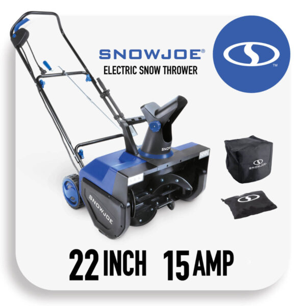 Snow Joe SJ627E-CVR Electric Snow Thrower | 22-Inch | 15-Amp | With Dual LED Lights Bonus Cover - Image 2