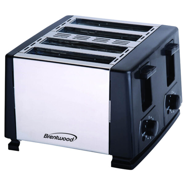 Brentwood 4-Slice Toaster, Black - Image 2